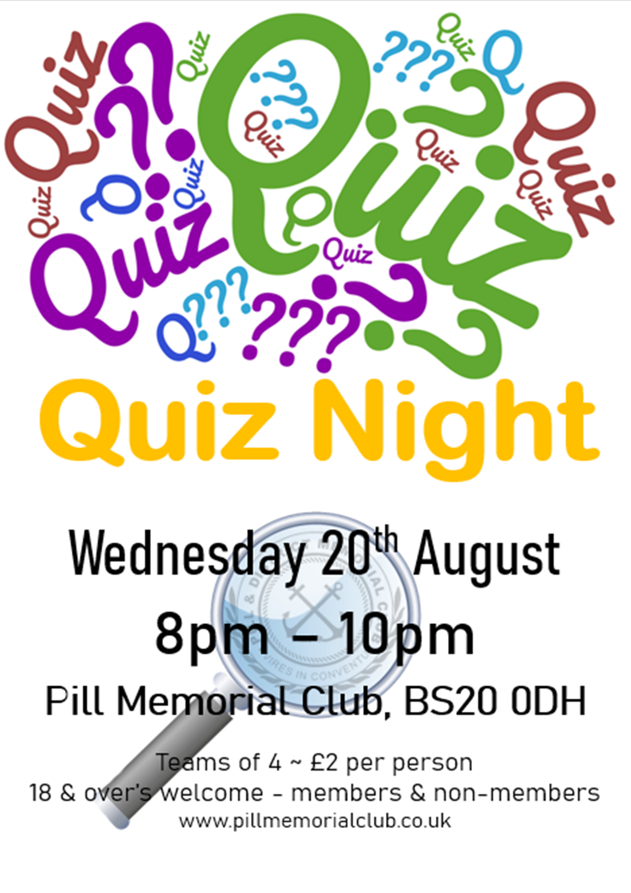CANCELLED - QUIZ NIGHT