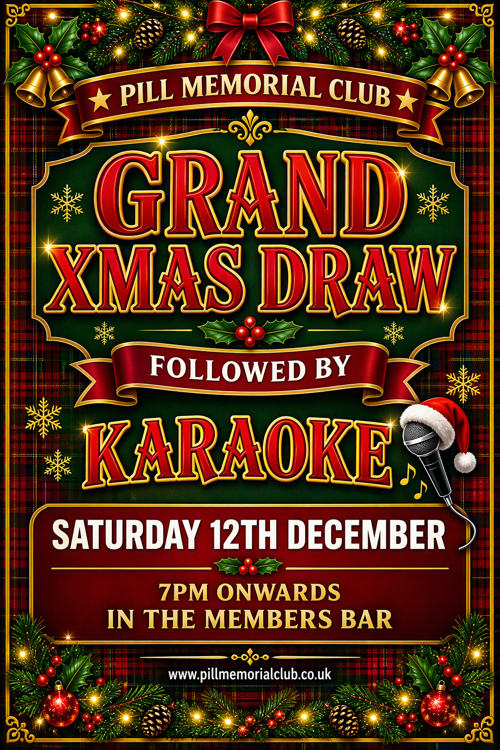 Christmas Raffle Draw, followed by Karaoke